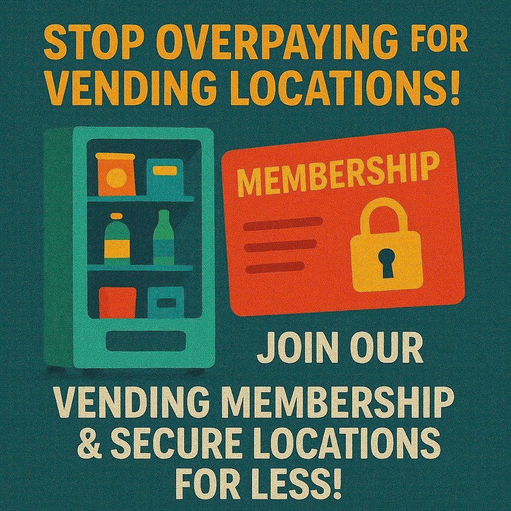 Stop Overpaying for Vending Locations! Join Our Vending Membership & Secure Locations for Less!
